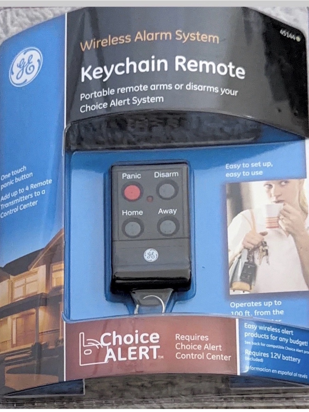 Wireless Alarm System Keychain Remote Home House GE Choice Alert Alarm New 45144